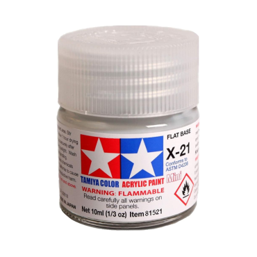 TINTA ACRÍLICA MINI X-21 BASE LISA 10ML TAMIYA TAM 81521